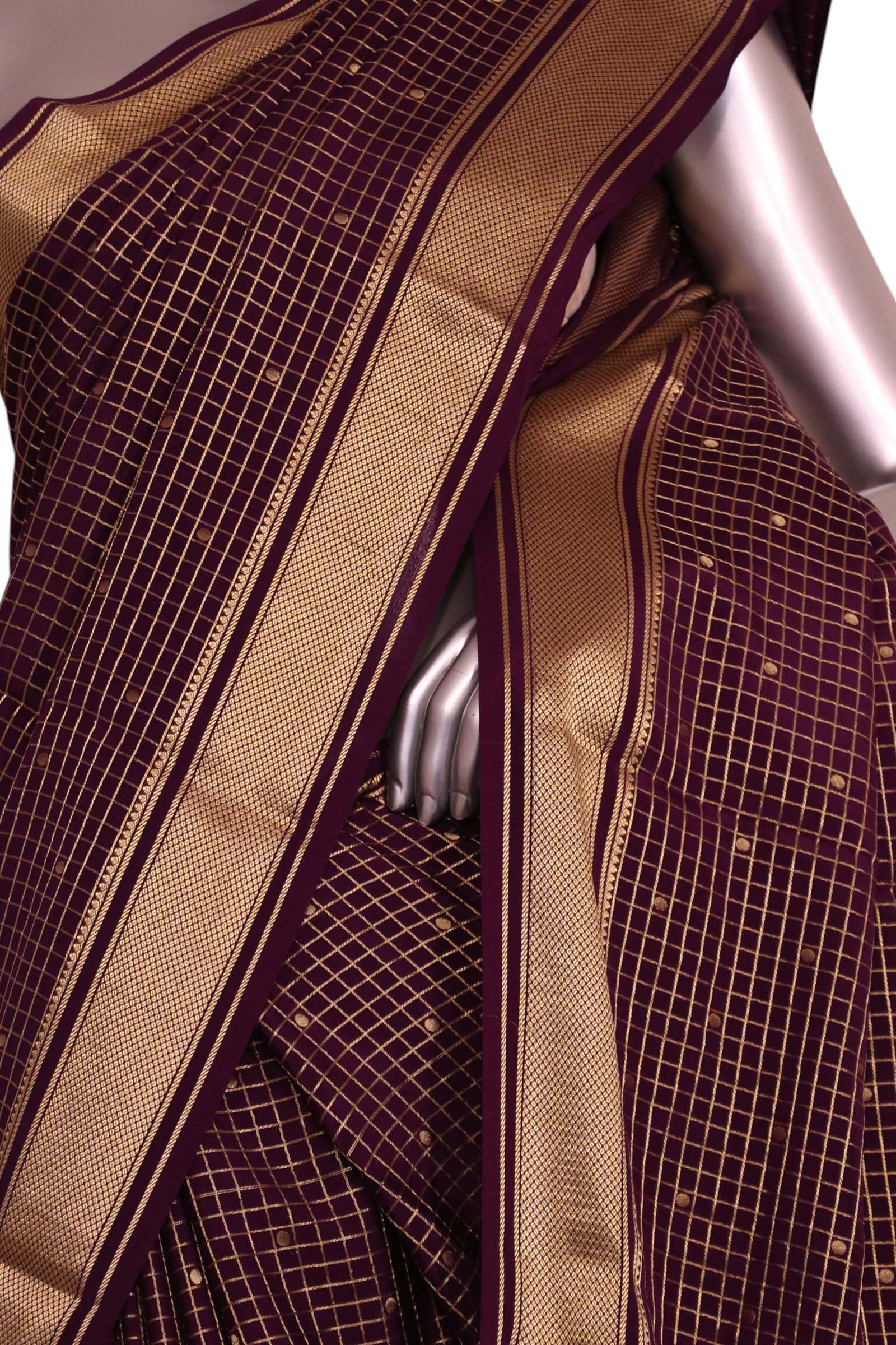 Pure Mysore Crepe Silk Saree AL211373